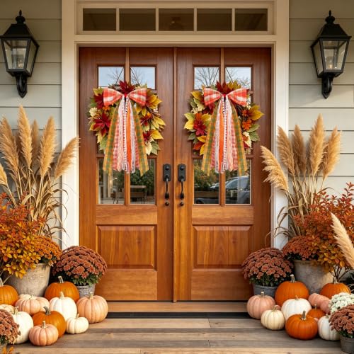 Fall Decor - Large Autumn Harvest Wreath - Image 8