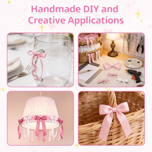 60PCS Pink Bow Wall Decor 5 Sizes DIY Ph - Image 4