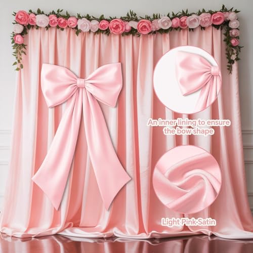 Pink Bow Decor 2 Pack, Large Small Size  - Image 6