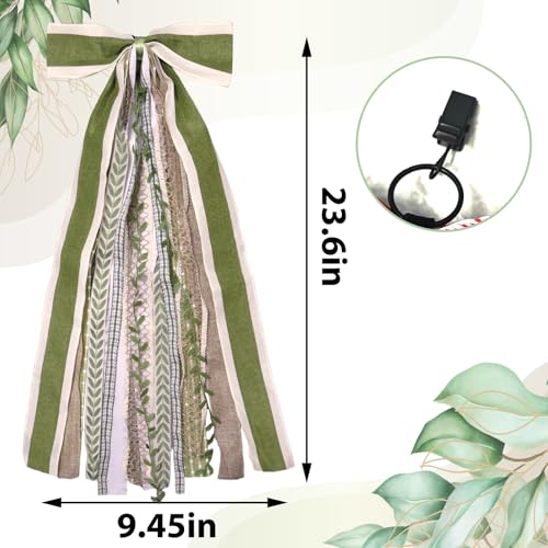 Large Farmhouse Ribbon Bow for Wreath, G - Image 2