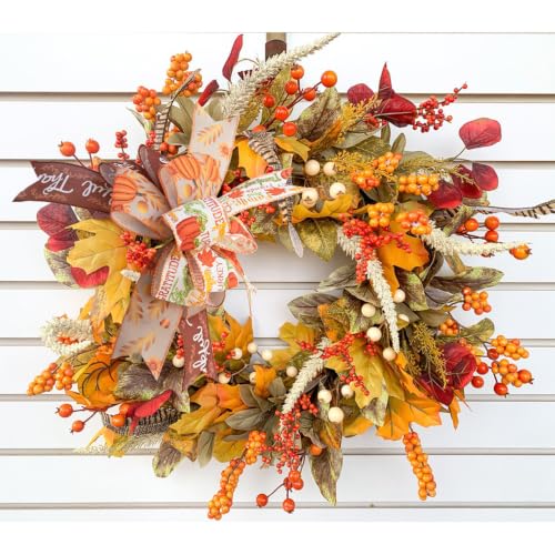 Fall Lantern Bow Wreath Bow Decor Bow Ha - Image 3