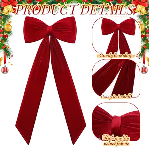 Gejoy 47 x 16 Inch Large Red Christmas B - Image 5
