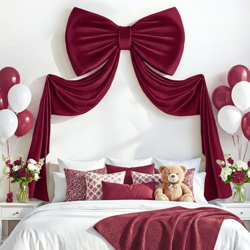 MODFUNS Large Bow Decor Burgundy Big Bow - Image 5