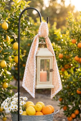 Orange Gingham Wreath Sash for Front Doo - Image 6