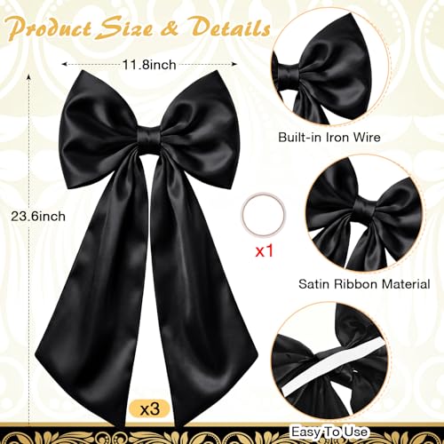 Suncalla 3 Pcs Large Satin Bows Decorati - Image 2