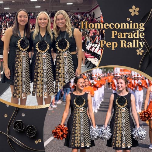 4 PCS Homecoming Mum Braid, 30 Inch, Bla - Image 6