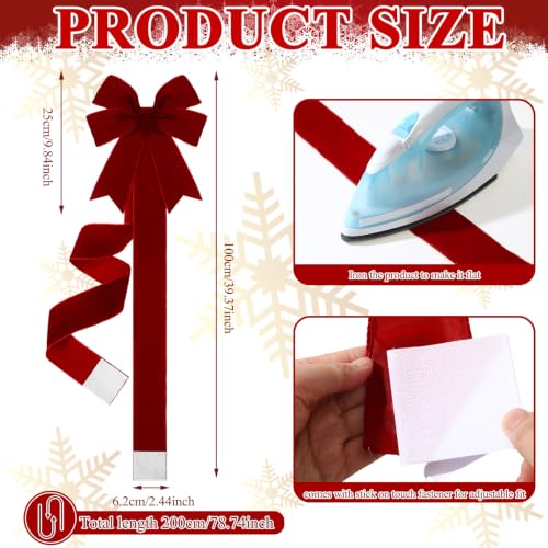 Daifunli 6 Pcs Burgundy Velvet Christmas - Image 2