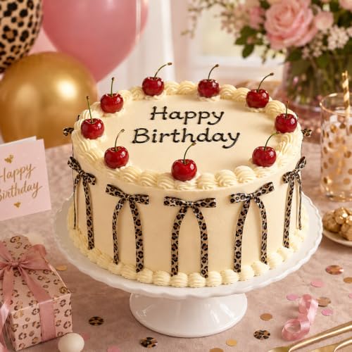 30PCS Leopard Print Cake Bows Ribbon Che - Image 5