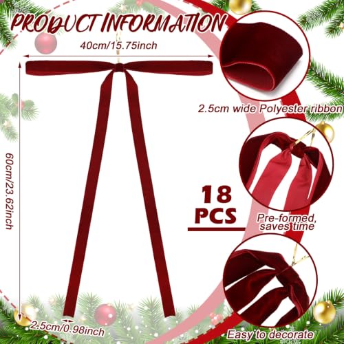 Janinka 12 Long Burgundy Christmas Velve - Image 2