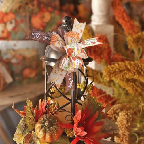 Fall Lantern Bow Wreath Bow Decor Bow Ha - Image 5