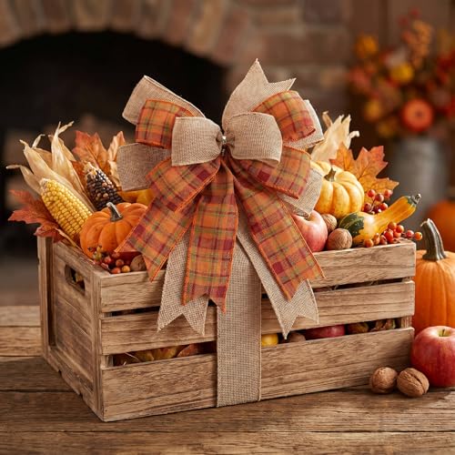 Fall Bows for Wreaths, 9.4 x 11.8 Inch O - Image 6