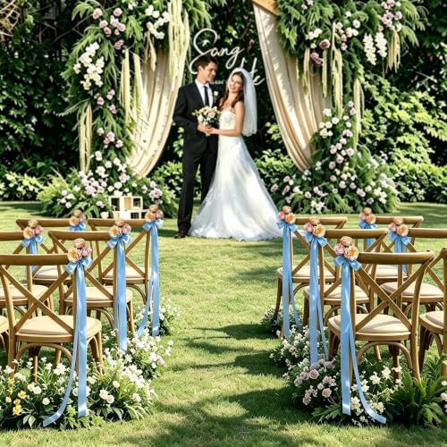 LEBENGURU 24 Pcs Wedding Bows Aisle Deco - Image 2