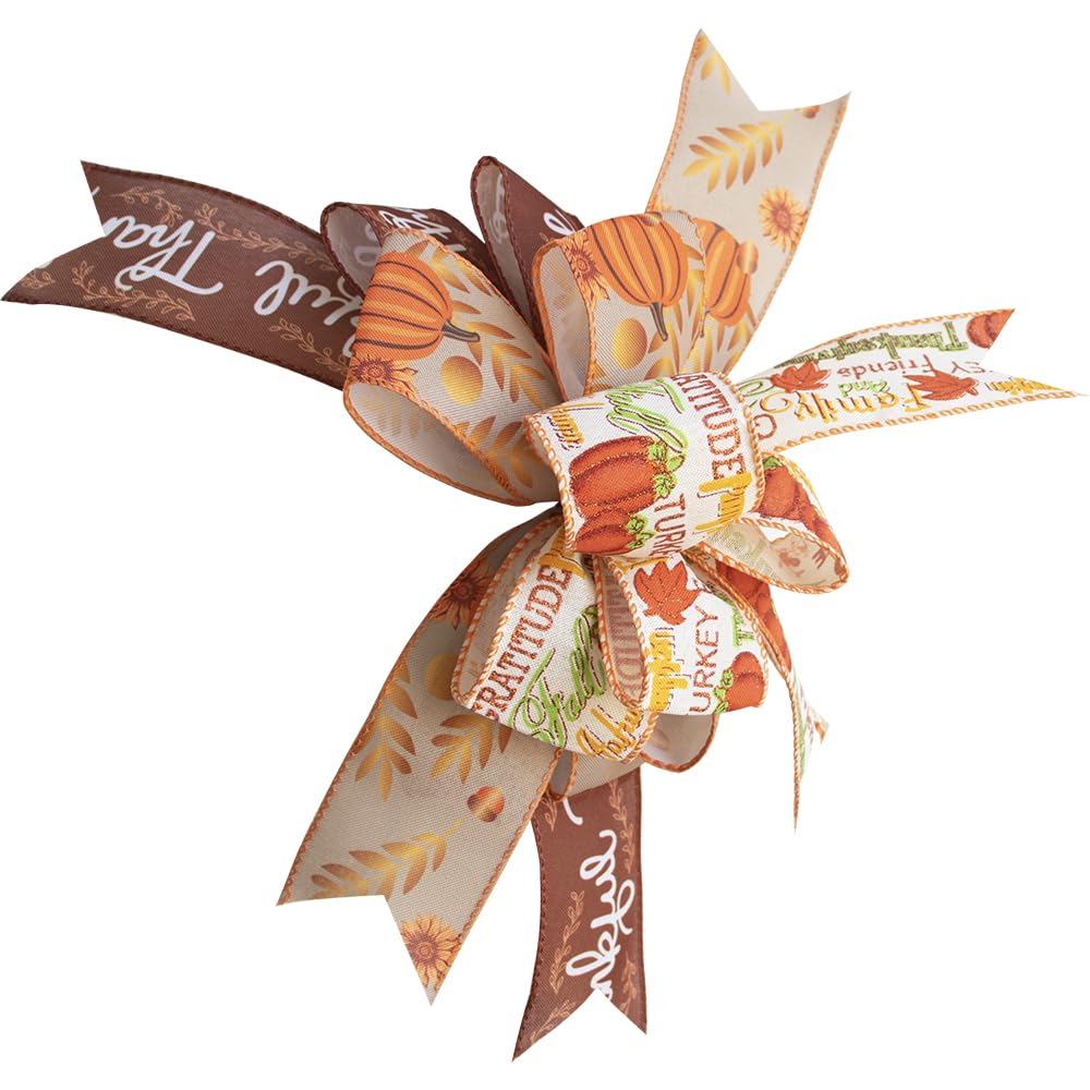 Fall Lantern Bow Wreath Bow Decor Bow Ha - Image 8