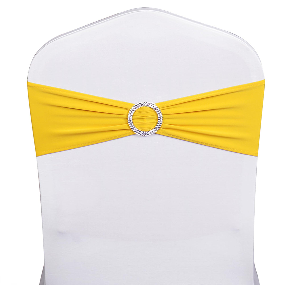 50 Pack Spandex Yellow Chair Sashes for  - Image 9