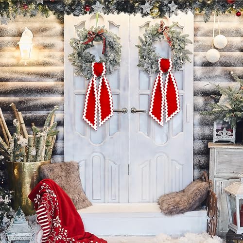 Wreath Sash for Front Door Red Cotton Wr - Image 5