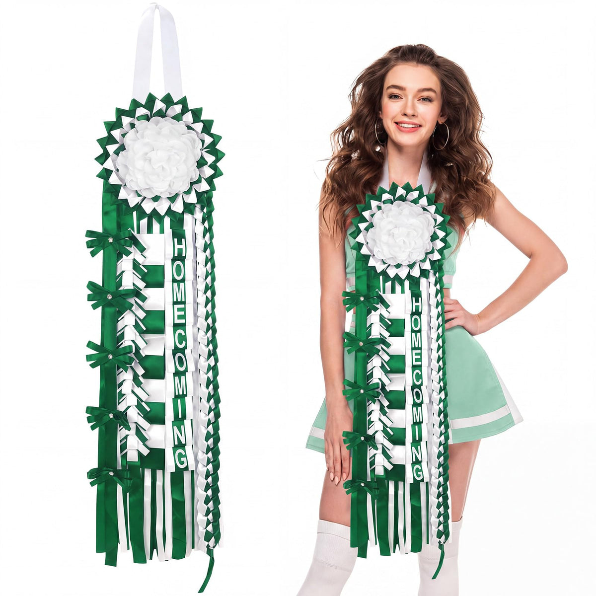 Hoolerry 1 Set Homecoming Mum Braid,Gree - Image 8