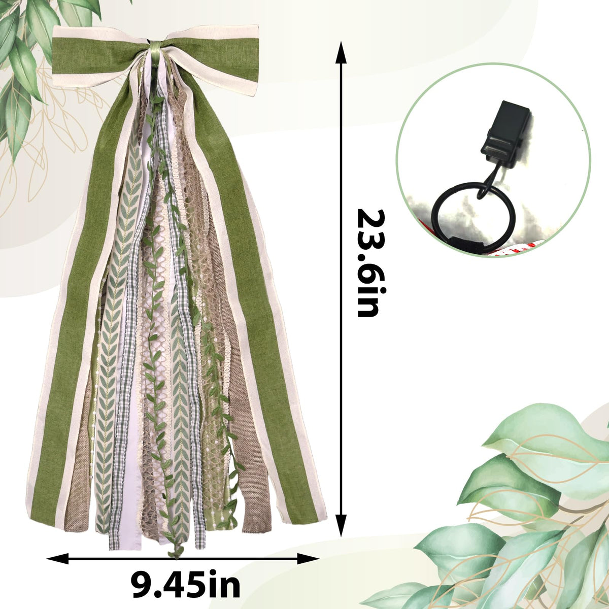 Large Farmhouse Ribbon Bow for Wreath, G - Image 7