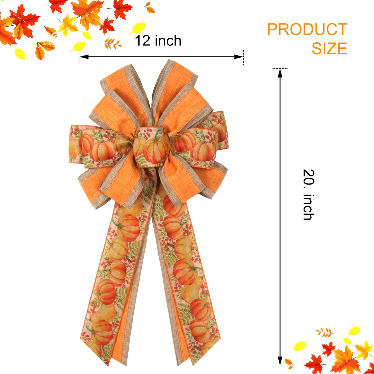 2 PCS Large Fall Bows for Wreath Fall Wr - Image 9