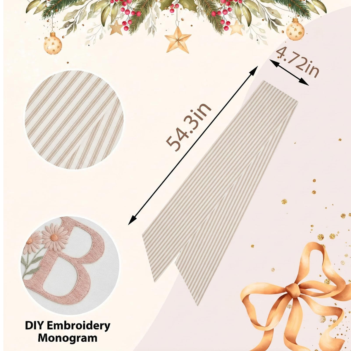 Spring Wreath Sash for Front Door, Birth - Image 7