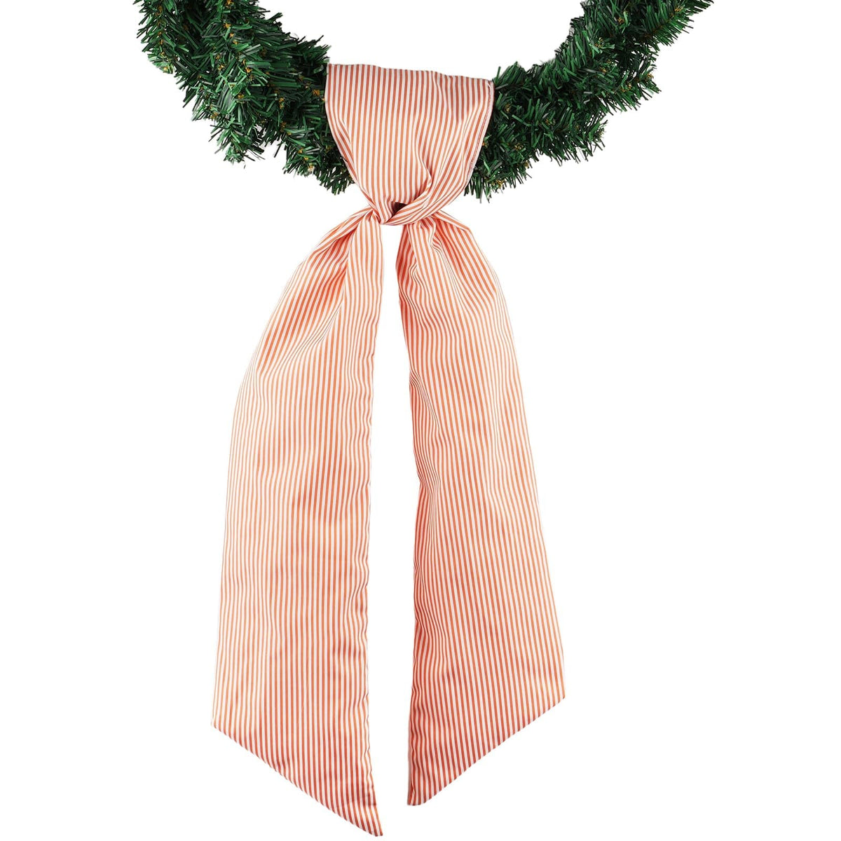 YKW Orange White Stripe Wreath Sash Fron - Image 3