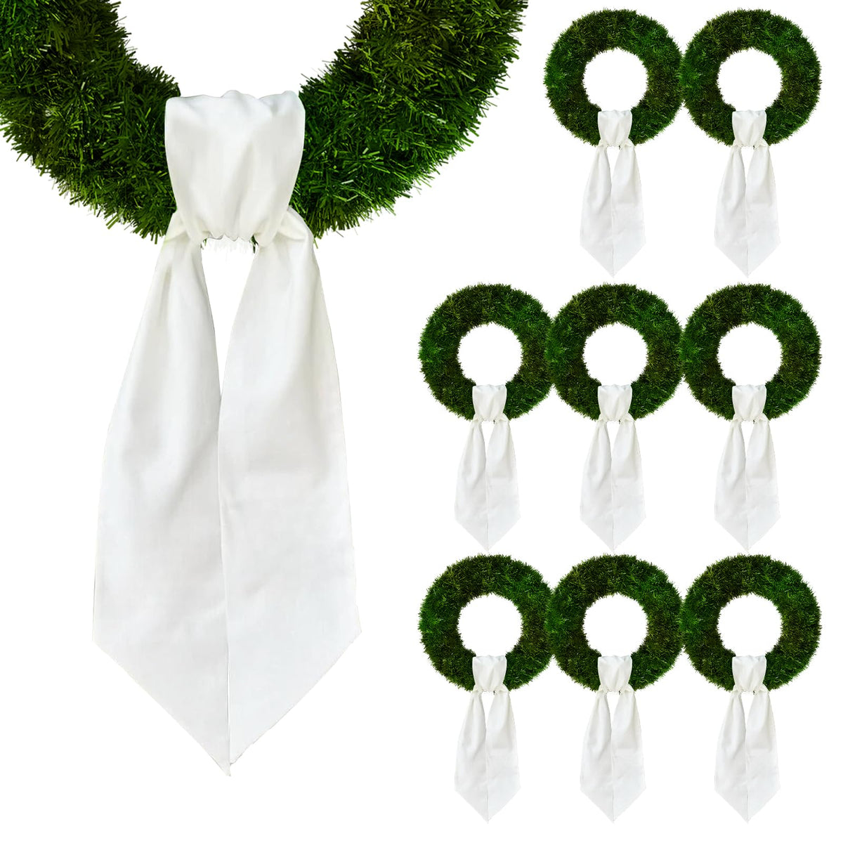 8 Pcs Christmas Wreath Sash for Front Do - Image 5
