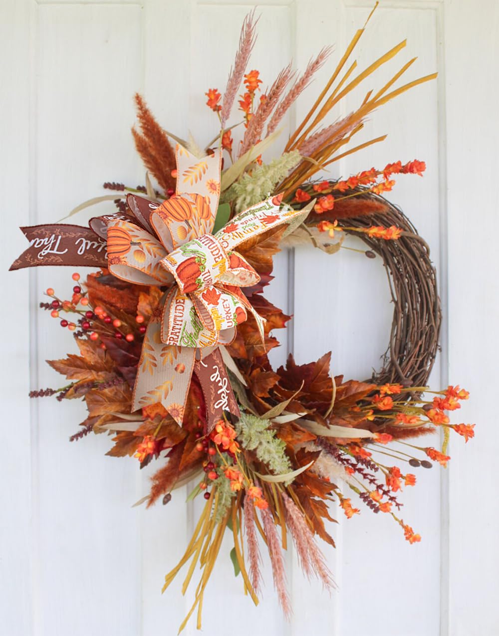 Fall Lantern Bow Wreath Bow Decor Bow Ha - Image 9