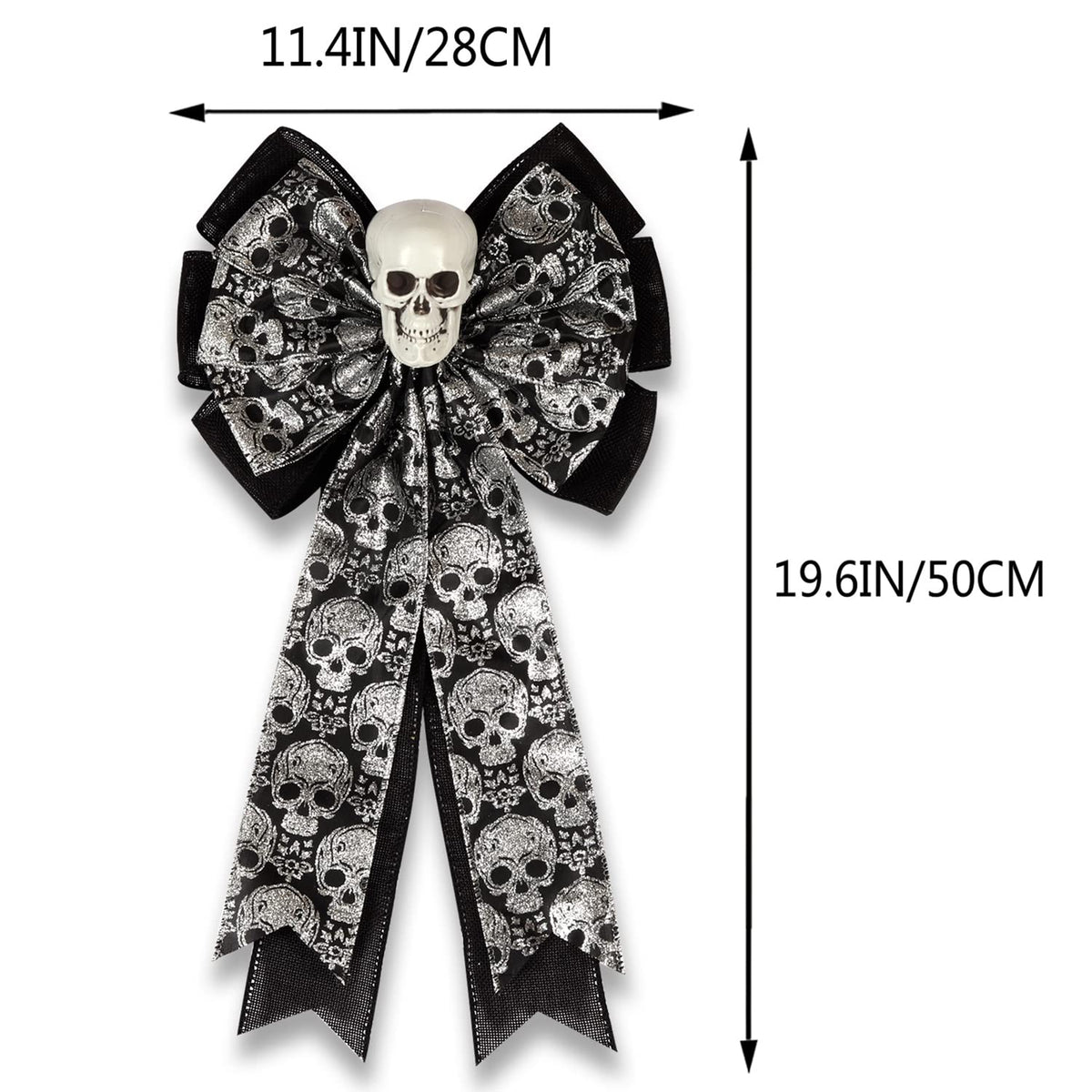 Skull Gothic Decor,Halloween Bows for Wr - Image 8