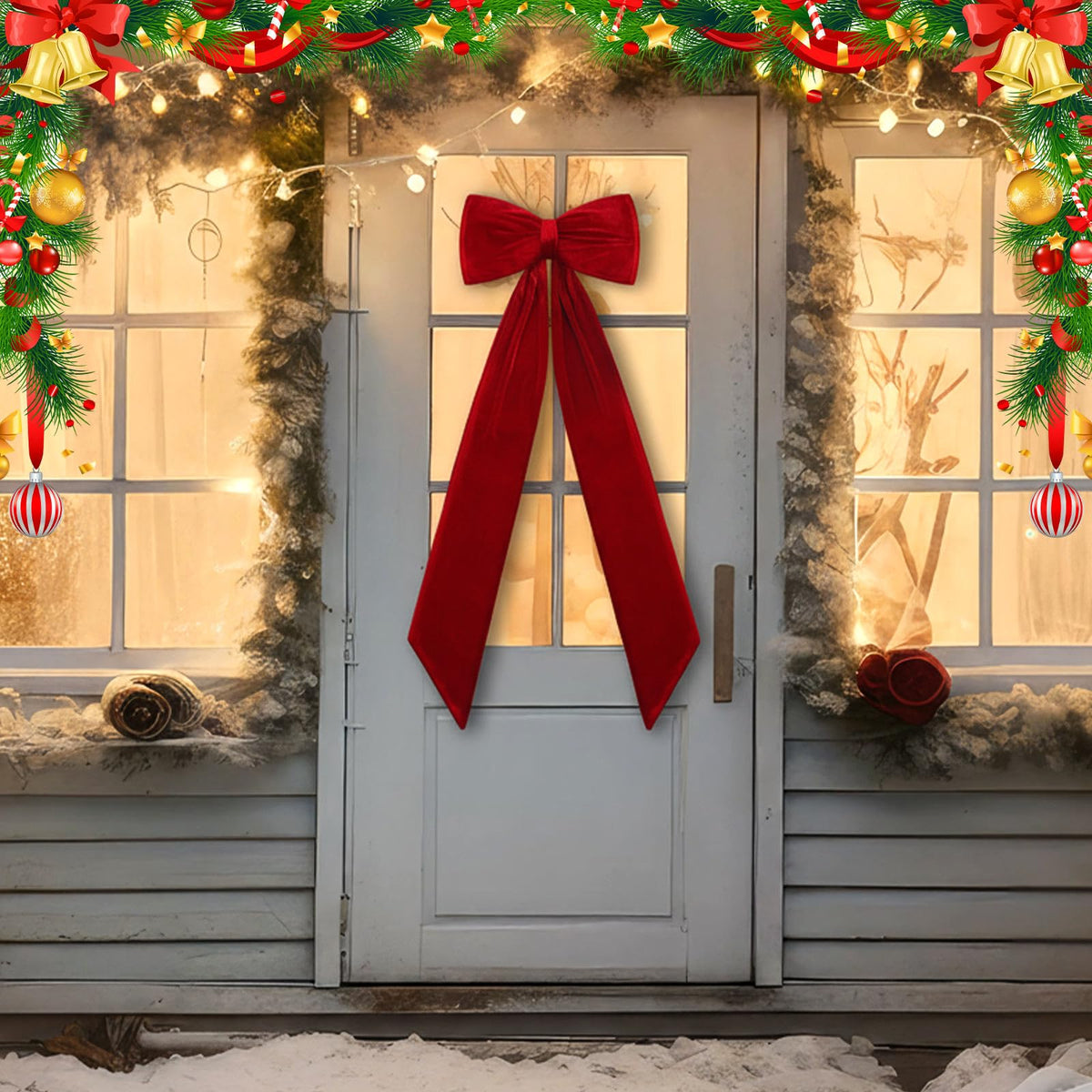 Gejoy 47 x 16 Inch Large Red Christmas B - Image 9