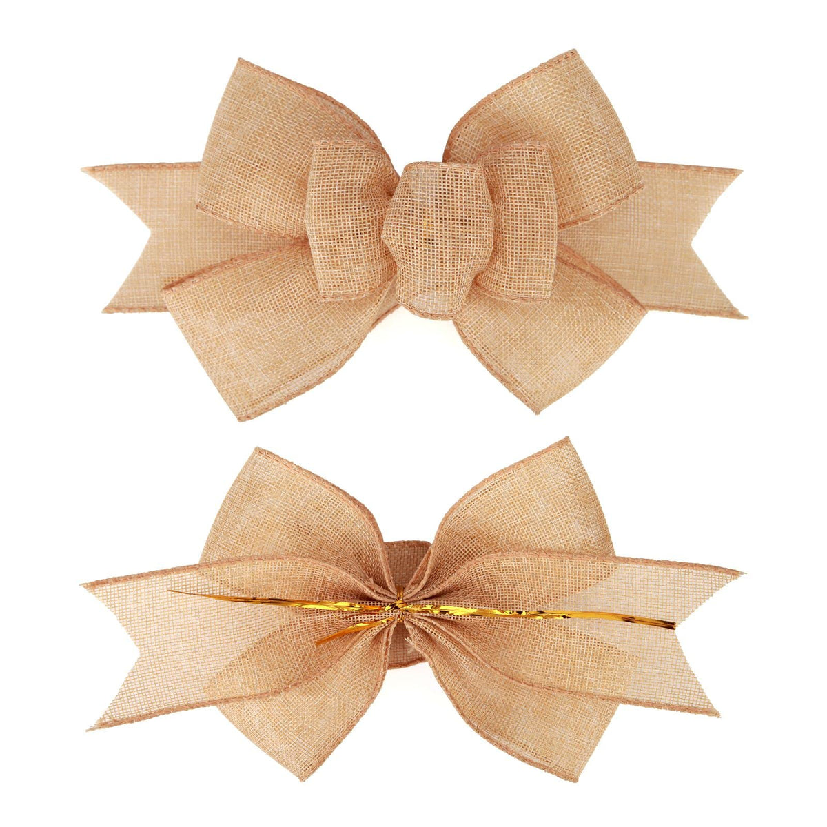 Meseey 2 Pcs Natural Burlap Wired Ribbon - Image 9