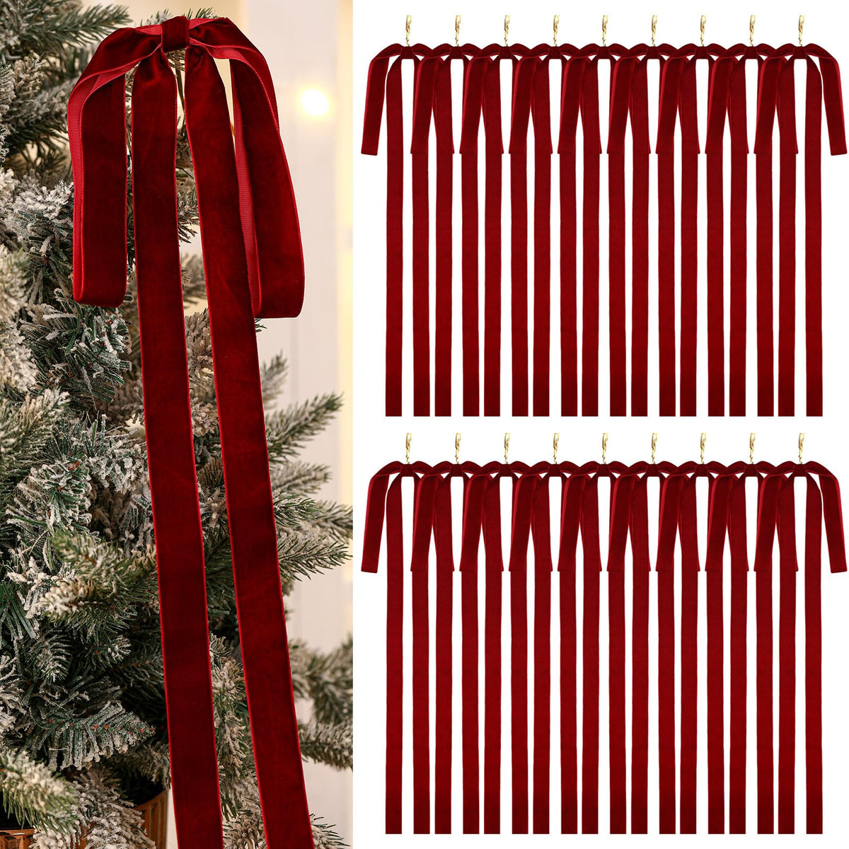 Janinka 12 Long Burgundy Christmas Velve - Image 8