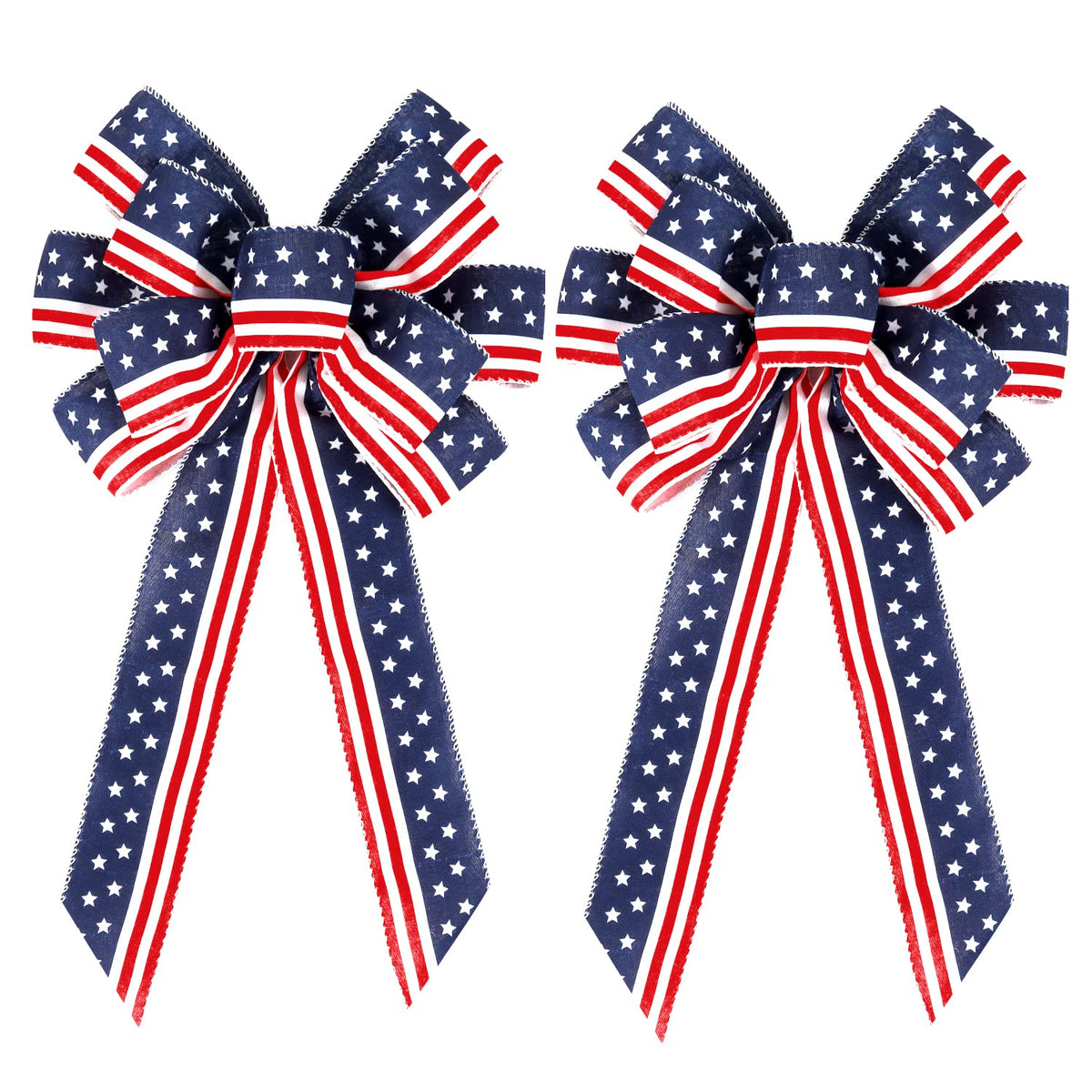 2 Pack 4th of July Decor Bow for Wreath, - Image 7