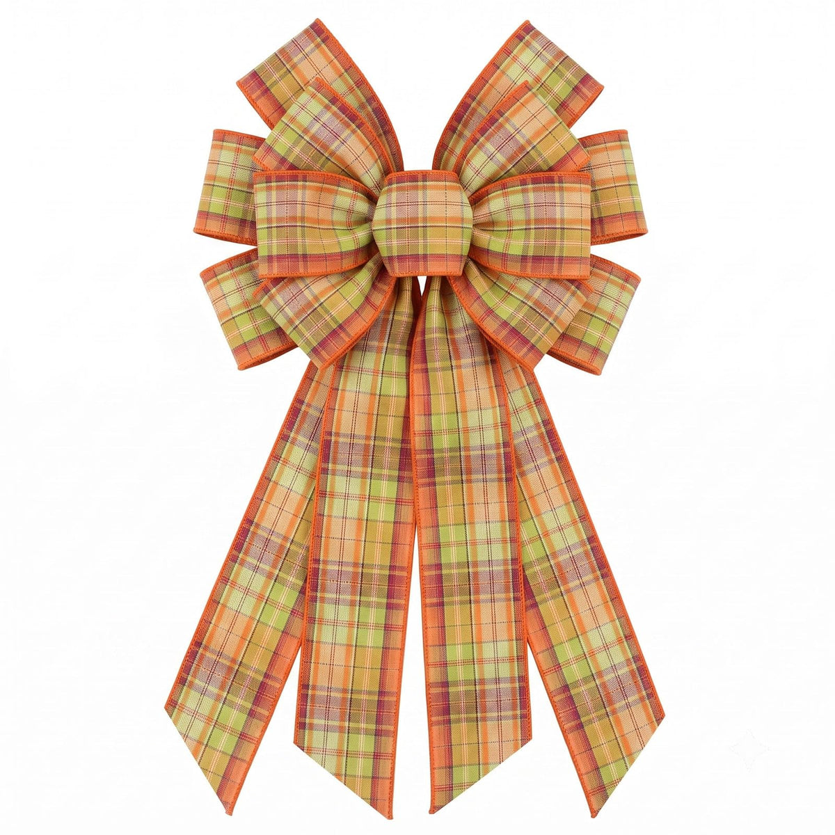 2 Pack Fall Plaid Wreath Bows 12.99x8.46 - Image 6