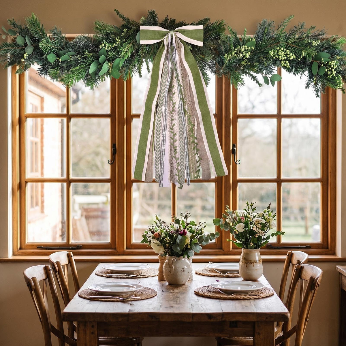 Large Farmhouse Ribbon Bow for Wreath, G - Image 9