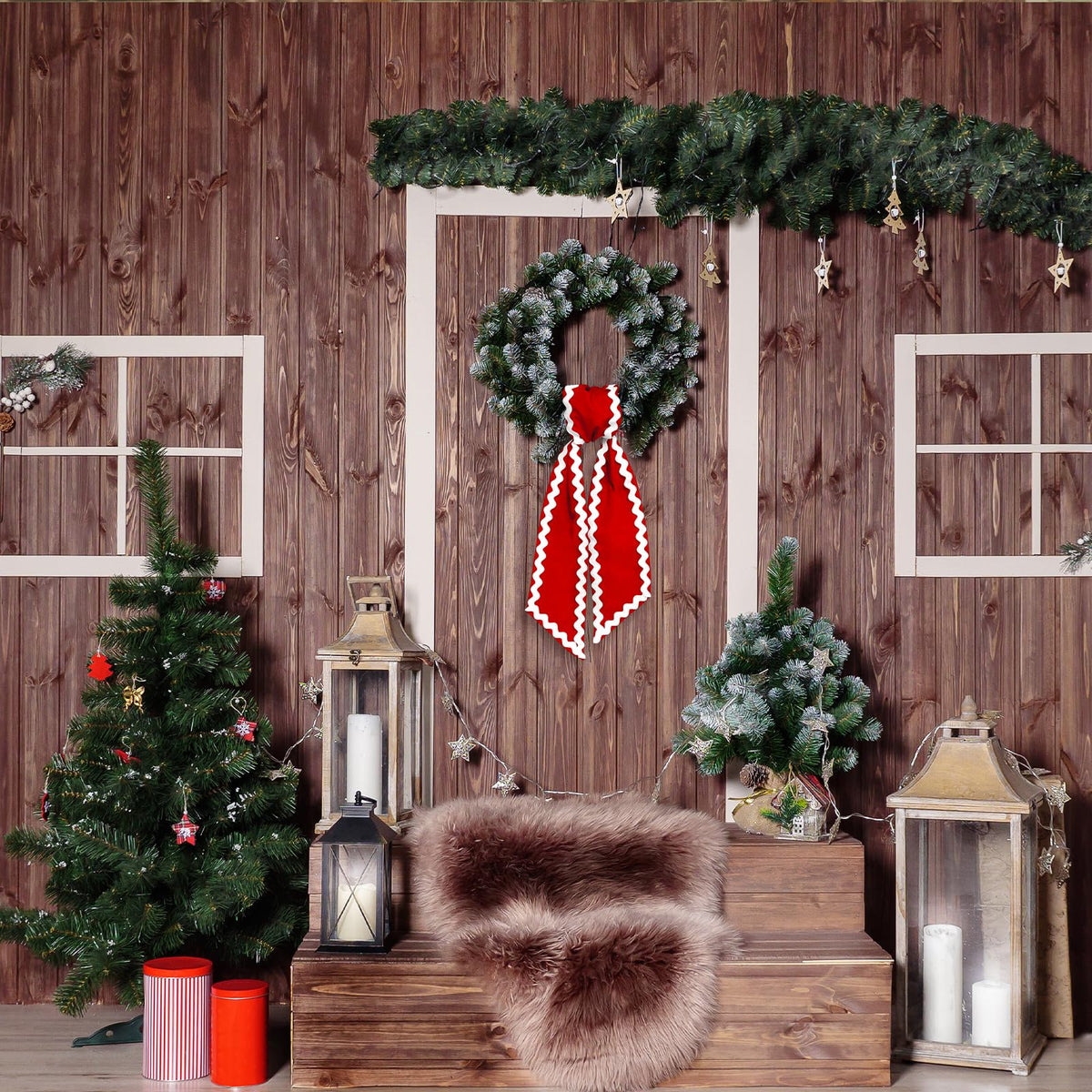 Wreath Sash for Front Door Red Cotton Wr - Image 9