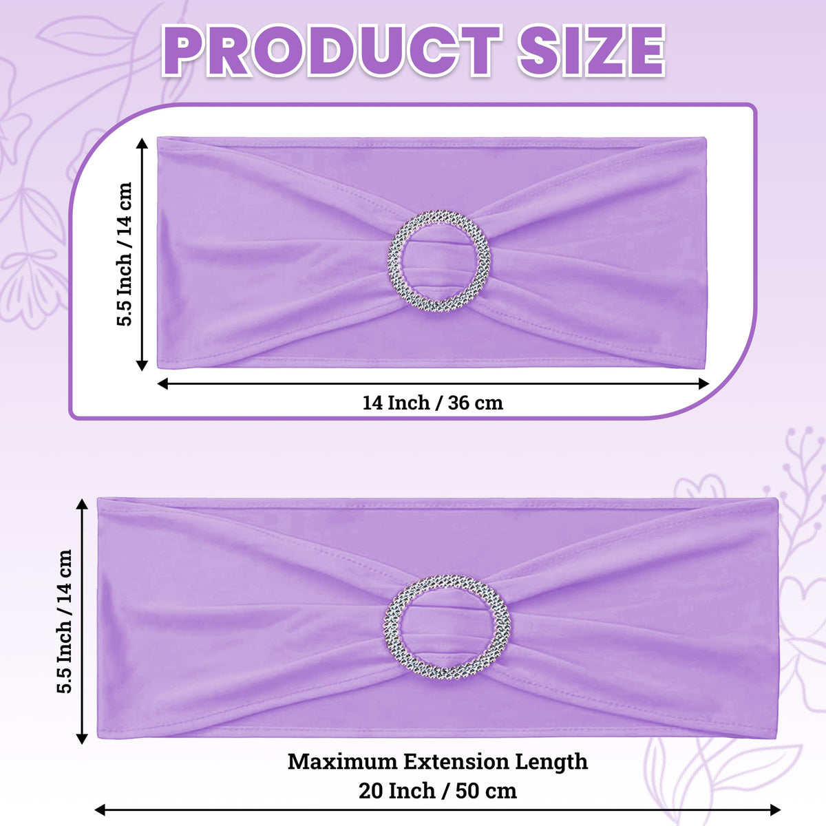 MDS Pack of 100 Spandex Chair Sashes for - Image 8