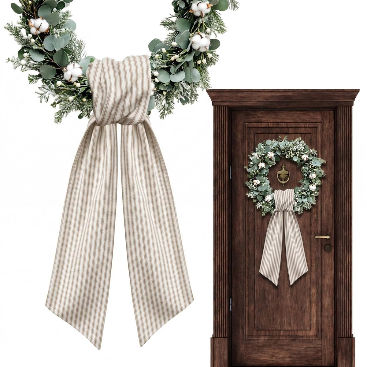 Spring Wreath Sash for Front Door, Birth - Image 6