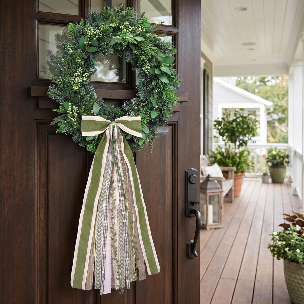 Large Farmhouse Ribbon Bow for Wreath, G - Image 8