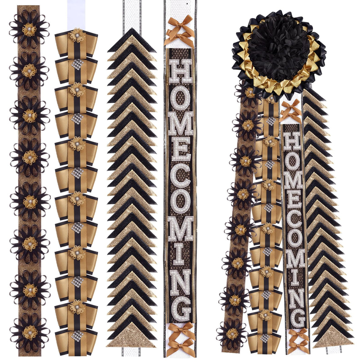 4 PCS Homecoming Mum Braid, 30 Inch, Bla - Image 7